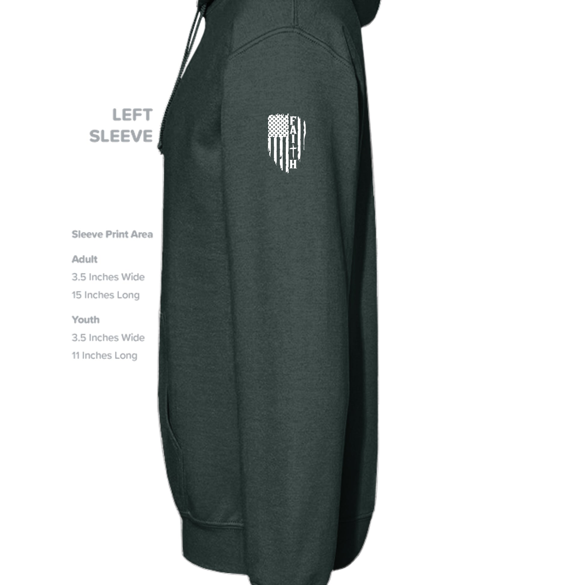Fan Charcoal Heather - G185 - SLEEVE_LEFT
